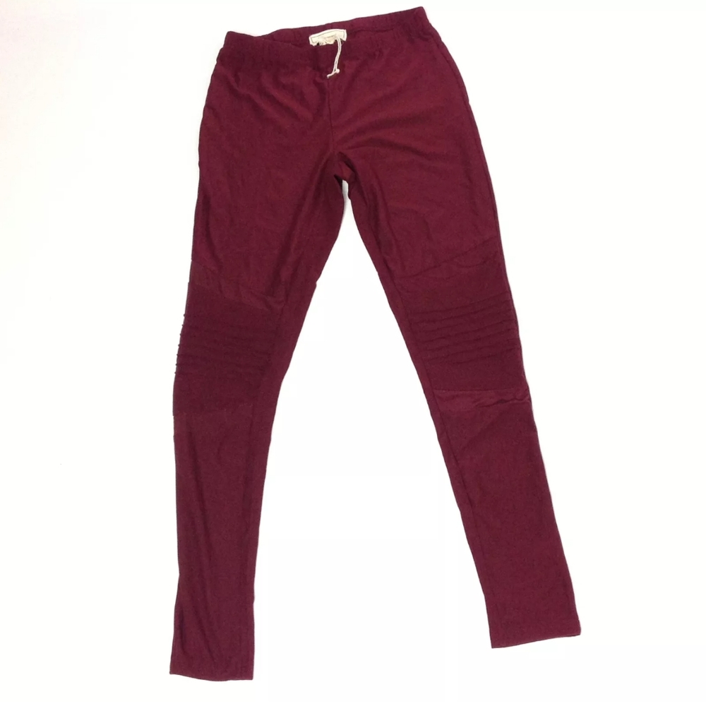 No Comment M Women's Leggings Pants Pull On Red